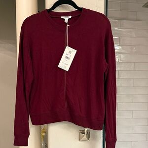 Splendid Women's Crew Neck Sweater - Deep Red/Burgundy